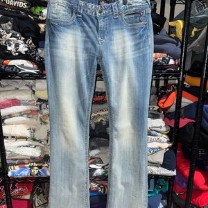 Y2K Vintage Rerock For Express Barely Boot Women’s Light Denim Jeans Size 12L
